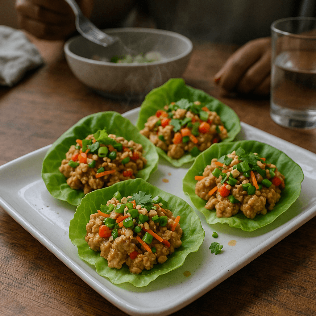 Protein-Packed Thai Chicken Lettuce Cups
