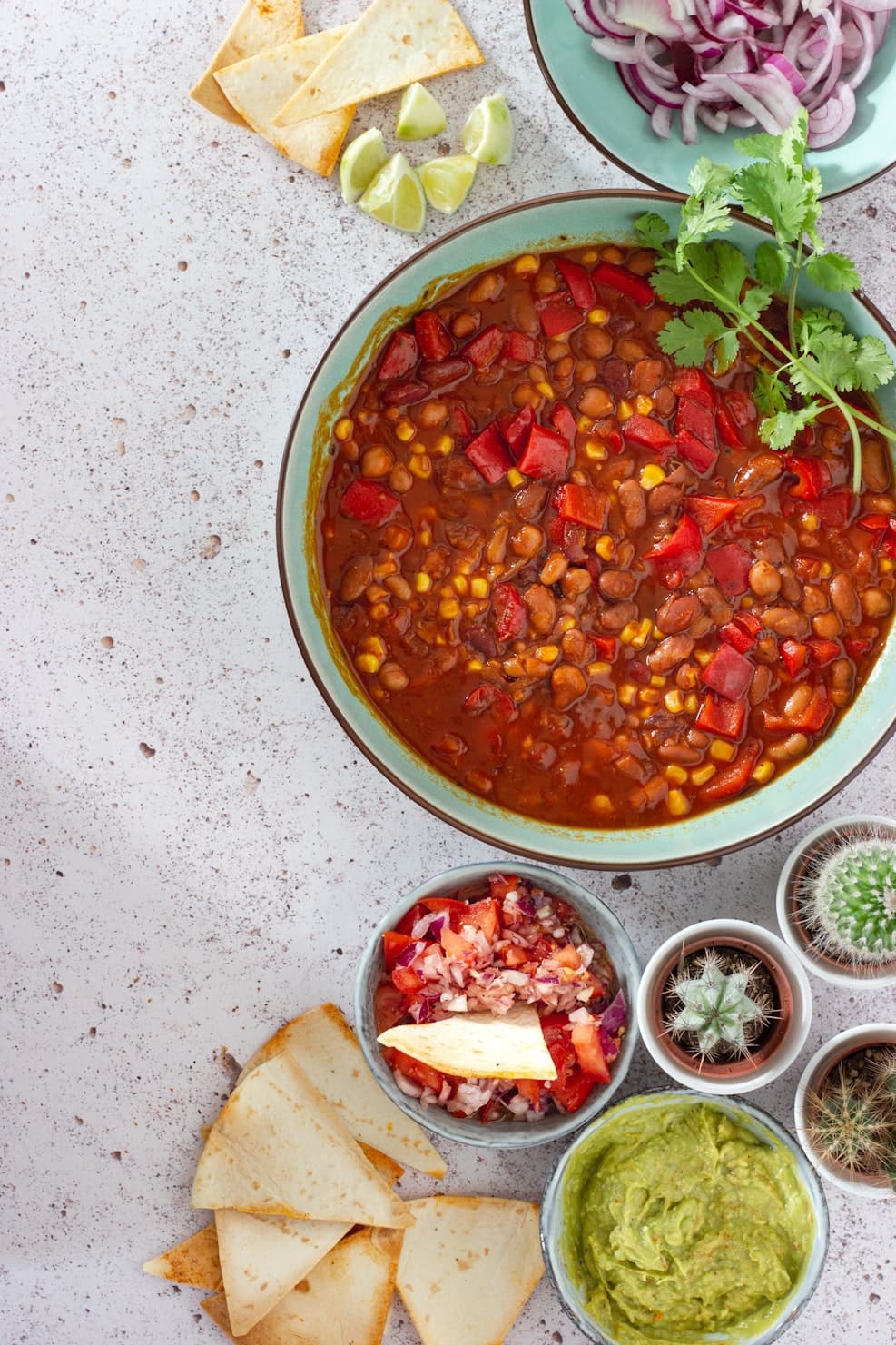 Turkey Chili with Roasted Vegetables