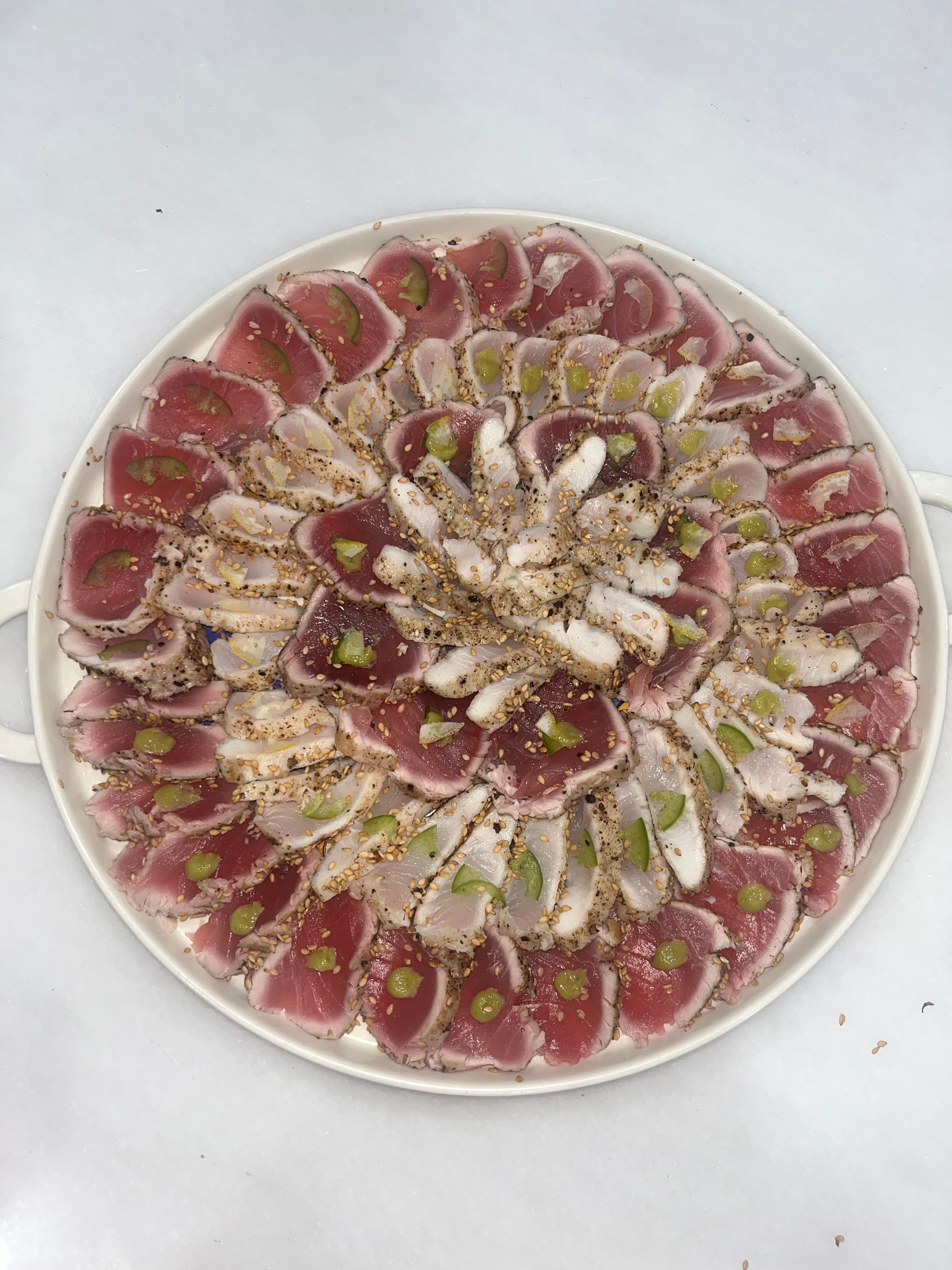 Seared Tuna Carpaccio Platter